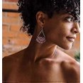 thumbnail image 2 of Bohemian Handmade Fringe Tassel Dangle Drop Statement Earrings for Women Pink------Product code 76232, 2 of 5