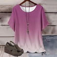 thumbnail image 2 of Plebaso Hauts d'Été pour Femmes Manches Courtes Col Rond T-Shirts Confortables Blouses Amples pour Femmes, 2 of 5