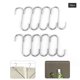 thumbnail image 1 of Gancho En Forma De S De 10 Uds., Ganchos Colgantes De Acero Inoxidable Magnético De Alta Resistencia Para Dormitorio, Baño, Cocina, Baño, Plateado Yuarrent HA024812-02, 1 of 6