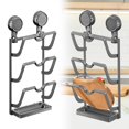 thumbnail image 2 of Pot Lids Organizer Rack for Cabinet and Countertop,3 Tier Pot Lids Holder for Cabinet Door Or Wall,Bakeware Organizer Rack,for Rv Kitchenette Cabinet Door Pantry,Grey, 2 of 9