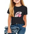 thumbnail image 2 of T-shirt à Manches Courtes à Col Rond pour Enfants, Mélange Doux Polyester-Spandex, Imprimé Graphique Coloré, Tissu Respirant, Tenue Décontractée, Convient aux Âges de 2 à 10 Ans, 2 of 4