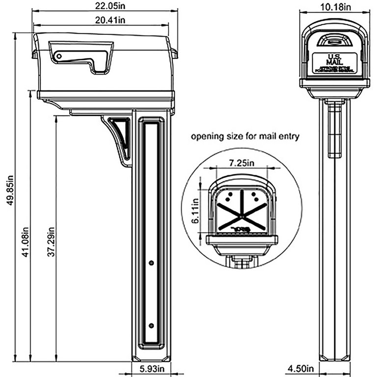 Gibraltar Mailboxes Classic All-in-One, Medium, Plastic, Mailbox and Post  Combo, Mocha, GCL10000M