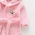 thumbnail image 4 of Hessimy Girls Fleece Hooded Robes, Warm Printed Bath Robe For Kids Soft Fuzzy Bathrobe For Gifts Fall Winter Toddler Pajamas Sleepwear (Pink,5-6 Years), 4 of 6