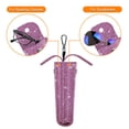 thumbnail image 4 of Funda doble para gafas FINTIE portátil de piel vegana, color morado, 4 of 7