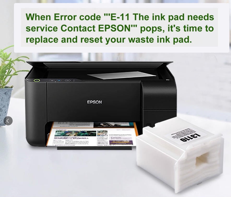 L3110 Waste Ink Pad Replacement Maintanence Box Compatible for Epson Ecotank ET-2800 ET-2803 ET-4800 ET-2400 ET-2720 ET-4700 ET-2711 L3110 L3250 L3150 Printers 2Pack