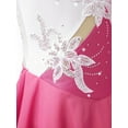 thumbnail image 4 of TSSOE Kids Girls 3D Floral Print Ballet Lyrical Dance Dress Ice Figure Skating Dress Sleeveless Sequins Gymnastics Costume Pink 16, 4 of 7