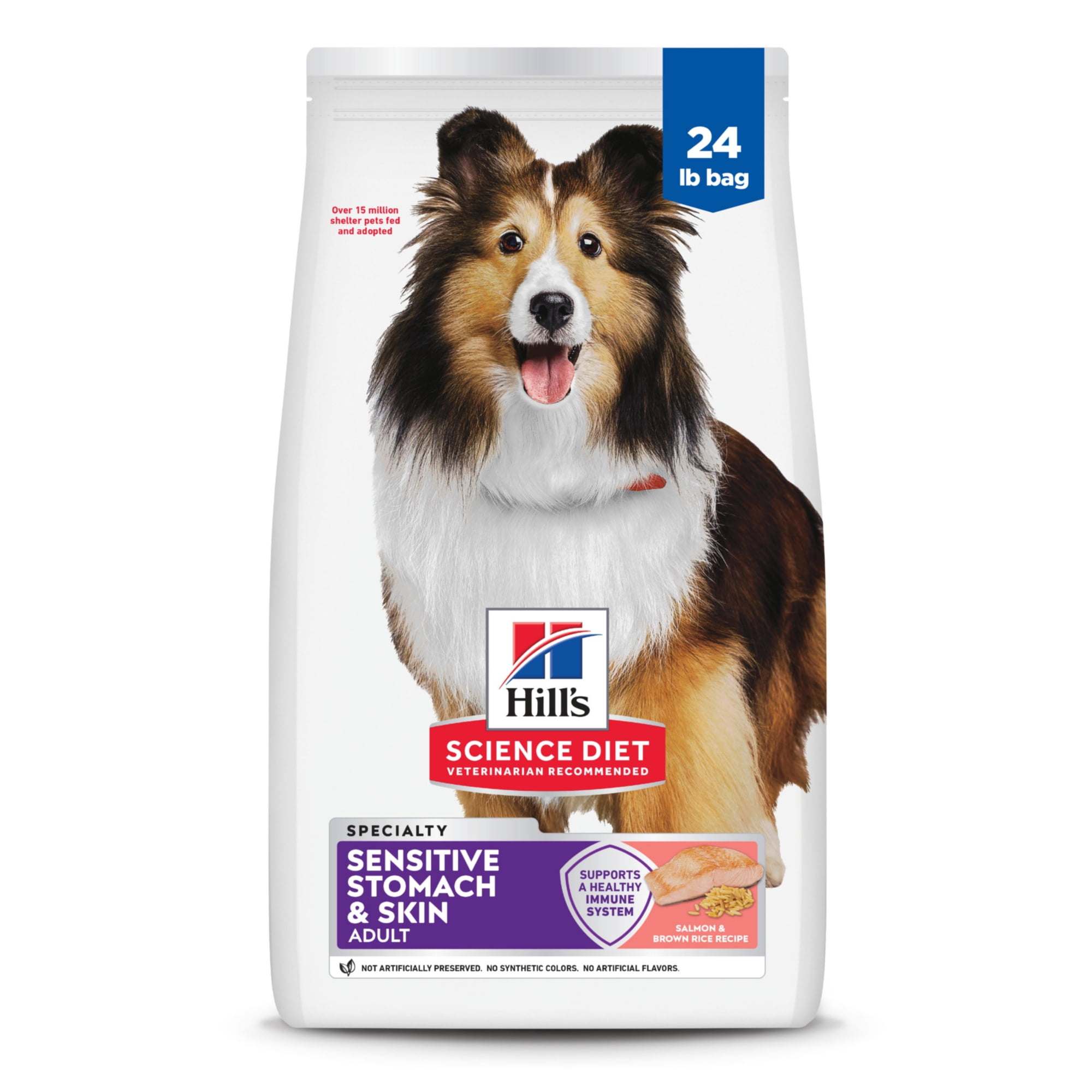 Hill's Science Diet Adult Sensitive Stomach & Sensitive Skin Salmon & Brown Rice Recipe Dry Dog Food, 24lb Bag