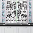 thumbnail image 4 of CADecor Elephant Mandala Window Treatment Panel Curtains Window Curtain Kitchen Curtain,Two Piece 26x39 Inches, 4 of 4