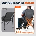 thumbnail image 6 of Overmont Camping Chair with Lumbar Support for Adults - Oversized with High Back Supports 450 LBS - Heavy Duty Folding Chair Portable for Outdoor Lawn Patio Balcony with Patent No.: US D1.028.543 S, 6 of 9