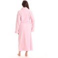 thumbnail image 3 of Velour Kimono Robe Hooded Bath Robes for Women Maxi Length, 3 of 3