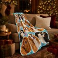 thumbnail image 3 of Cavalier Charles Spaniel Portrait Collage, Playful Pet Portrait Pattern, Warm Flannel Blanket for Living Room and Bedroom, Dog Lovers person's Day Gift, Pet Lover Home Decor, 3 of 9