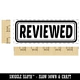 thumbnail image 2 of Reviewed Double Border Self-Inking Rubber Stamp Ink Stamper for Business Office - Pink Ink - Large 2-2/4 Inch, 2 of 7