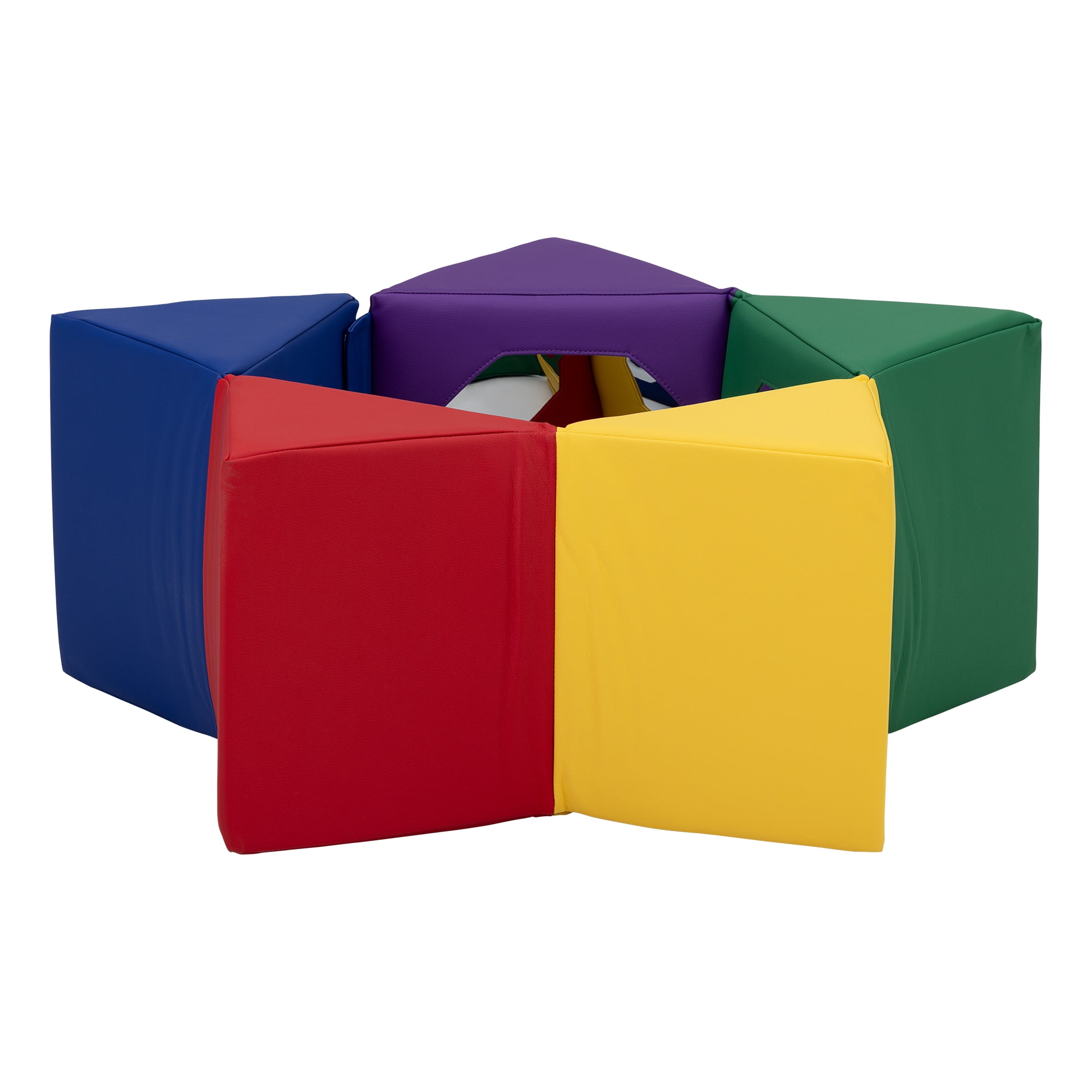 Multi-Mirror Pentagon Play Mat for Kids – Interactive Tummy Time Toy for Daycare, Preschool and Home Use
