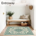 thumbnail image 3 of ODIKA 2'x3' Machine Washable Non-Slip Area Rug, Vintage Paisley Accent Pile with Anti Slip Foundation High Traffic Rug, Beige, 567717, 3 of 7