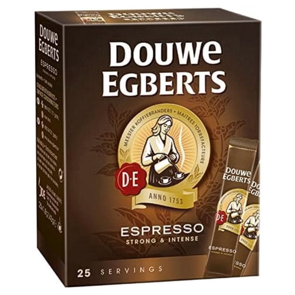 Douwe Egberts Instant Espresso Sticks Strong & Intense 25 Count