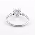 thumbnail image 5 of Cora Jewellery 1.65CT Heart cut 5 stone Moissanite Engagement Ring For Women, 10K White Gold, 5 of 7