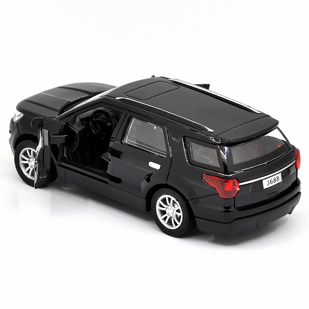 1: 36 is suitable for Ford Explorer alloy die-casting metal car models, with sound, light, and rebound functions, children's toy car collections, boys' birthday gifts