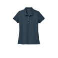 thumbnail image 3 of MERCER+METTLE Women's Stretch Pique Polo | Short Sleeve Collared Shirt for Women, Casual Performance Polo for Work - Night Navy S, 3 of 7