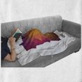 thumbnail image 6 of Minnesota Soft Flannel Fleece Throw Blanket, Low Poly Effect Minnesota State Map Silhouette in Ombre Colors Triangular Mesh, Cozy Plush for Indoor and Outdoor Use, 60" x 80", Multicolor, by Ambesonne, 6 of 6