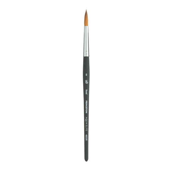 Princeton Brush Elite Synthetic Kolinsky Sable Watercolor Brush, Round, 8