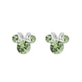 thumbnail image 5 of Minnie Mouse August Birthstone Jewelry, Silver Plated Crystal Stud Earrings, 5 of 5