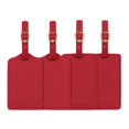 thumbnail image 1 of Luggage Tags,Personalized Business Card Holder Travel ID Sets with Privacy Cover for Travel Bag Tags- 4 Pack(Red), 1 of 1