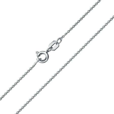 Thin Rolo Chain - Thin 20 Gauge 1 MM 925 Sterling Silver Rolo Cable Chain Necklace For Women For Teen Made In Italy 16 18 20 24 Inch
