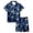 /c1Blue2, variant on CUZIBR Toddler Pajamas For Boys Girls Halloween Short Sleeve Button Down Shirt And Shorts 2 PC Sleepwear Bat Moon Graphic Lapel Smooth Loungewear Soft Party Daily Nightwear,Black,2-3 Years