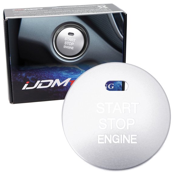 Racing Sports Inspired Silver Aluminum Keyless Engine Push Start Button Cover Trim For Hyundai Sonata Elantra Kia Optima