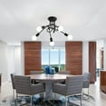 thumbnail image 3 of Durable Finish Sputnik Chandelier, Flush Mount Ceiling Light for Easy Installation, Includes 5 Equal Length Lighting Poles, High-Temperature Tested Surface Paint for Kitchen,, 3 of 5