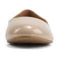 thumbnail image 2 of Soda Kreme Comfortable Basic Shoes Women Ballet Flat Round Toe Gel Insole Beige Patent 7.5, 2 of 5