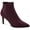 Burgundy, variant on ALFANI Womens Burgundy Cushioned Stretch Jacklynne Pointed Toe Stiletto Zip-Up Dress Booties 10 M