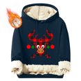 thumbnail image 1 of Sudadera con capucha para hombre, informal, a la moda, con estampado, de felpa, de manga larga, con bolsillo, de poliéster, 1 of 5