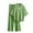 Green, variant on LYXSSBYX 2 Piece Outfit for Women Fall Women's Casual Long Sleeve Round Neck Sweater Sets Knitted Stripe Tops Long Pants Suits