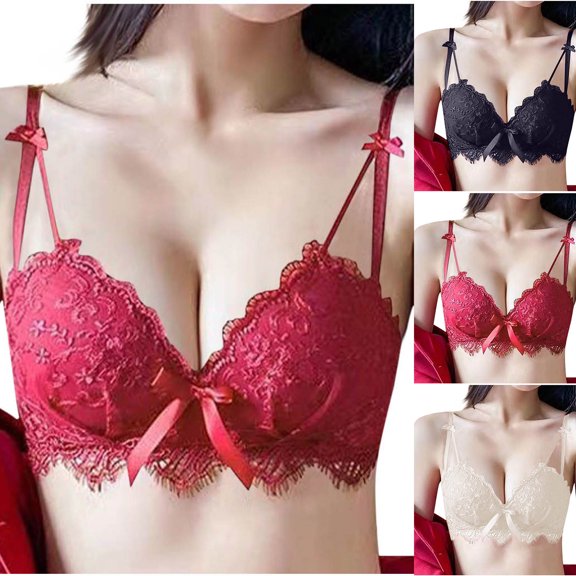 Rvasteizo Women's Wireless Bralette Spaghetti Strap Breathable Lace Comfortable Thin,XS