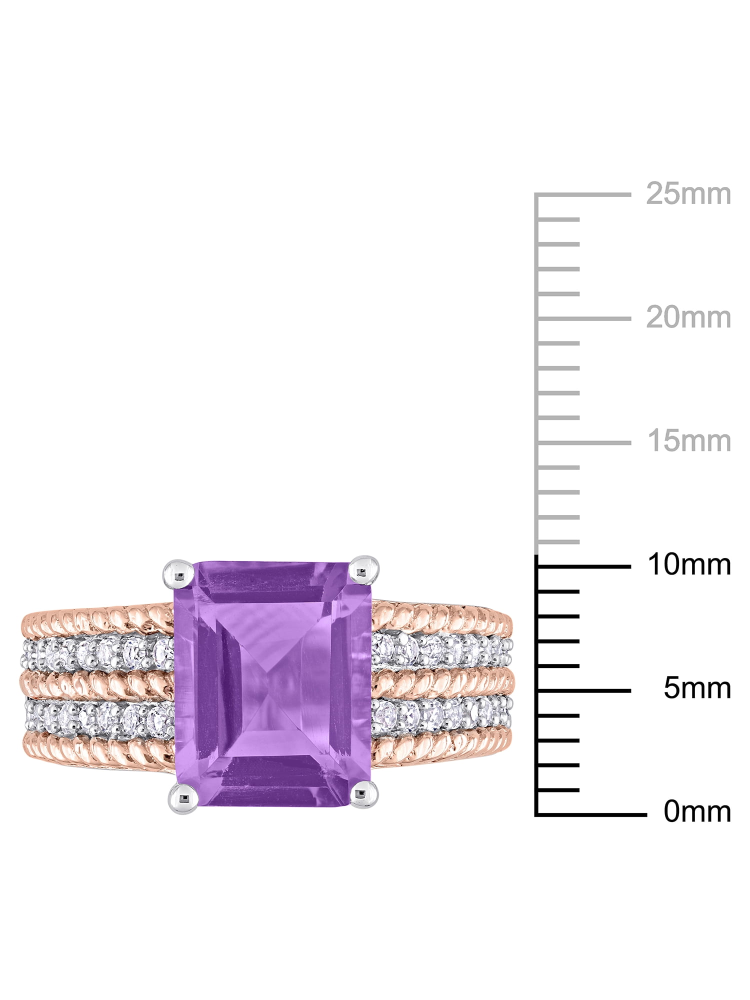 Everly Women's Amethyst and Topaz Sterling Silver Ring