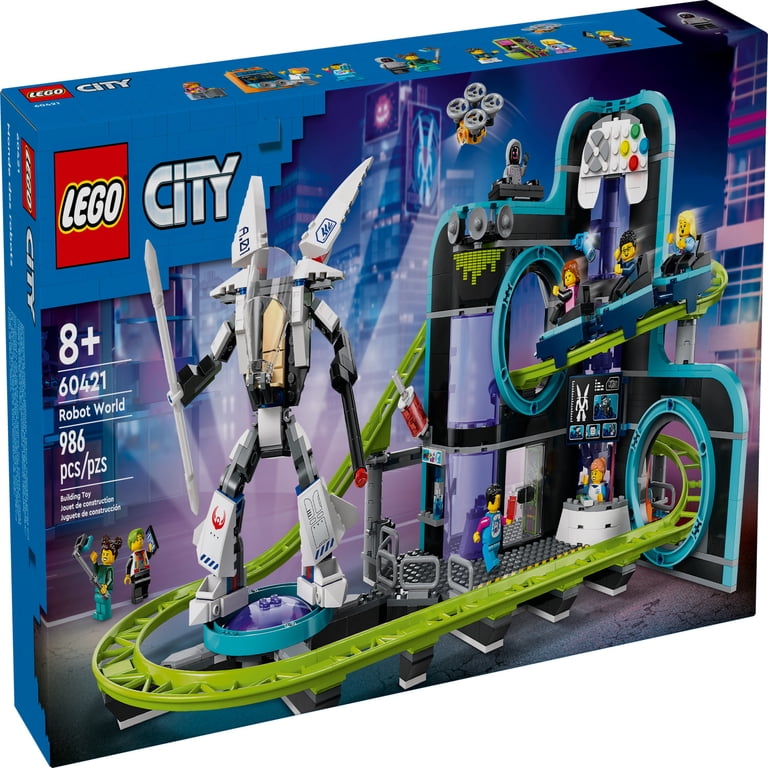 LEGO, Robot World Roller-Coaster Set, 60421, 986 Pieces, Amusement