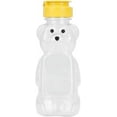 thumbnail image 2 of 3- Pack 8 Oz Plastic Bear Honey Bottle Jars Refillable Squeeze Bottles with Flip Top Lid Empty Drinking Bottles, 2 of 8