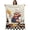 Off-White, variant on Black Kitchen Chef Blanket Soft Cozy Warm Throw Blanket for Couch, Plush Fuzzy Flannel Blankets for Sofa, Vintage Cheese Wine Coking Checked Bed Blankets Lightweight Gifts for Women, 30"x40"