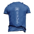 thumbnail image 3 of Dwelliawo Short Sleeve T Shirt Men Short Sleeve Crewneck Tops American Flag Print 250 Years Of America 2026 Plus Size Tee Casual Graphic T-Shirt Navy L, 3 of 3