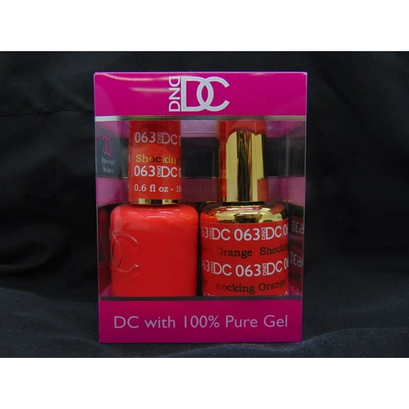 DND - DC Duo Soak off Gel & Matching nail polish, #063 - Shocking Orange