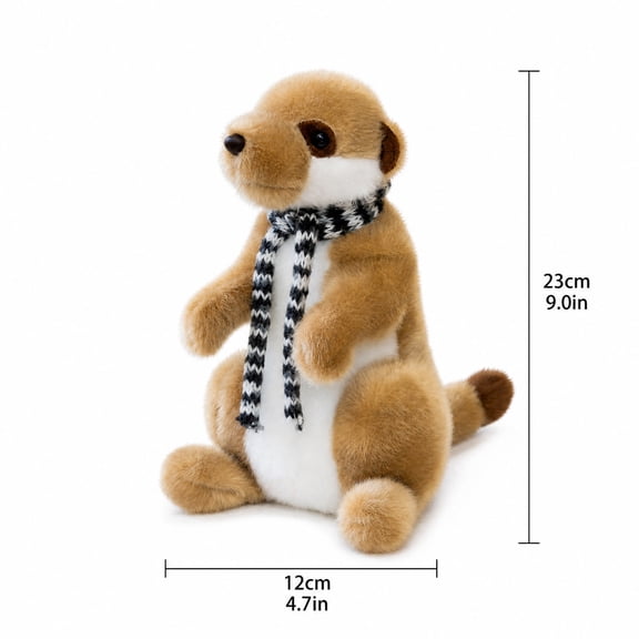Cthrlog Stuffed Animal Meerkat Plushies Bedtime Soft Plush Toy Weighted Stuffed Animals Cute Gifts Realistic Forest Animal Collectible Plush for Kids Toddlers Birthday Christmas