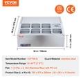 thumbnail image 2 of VEVOR Refrigerated Condiment Prep Station, 140 W Countertop Refrigerated Condiment Station, with 8 1/6 Pans, 304 Stainless Body and PC Lid, Sandwich Prep Table with Stainless Steel Guard, ETL, 2 of 9
