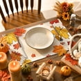 thumbnail image 3 of Smile Maple Leaves Fall Placemats Set of 4, 12x18 Inch Thanksgiving Seasonal Table Mats for Party Kitchen Dining Decoration, 3 of 5