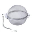 thumbnail image 1 of 2pcs Stainless Steel Mesh Tea Ball Tea Infuser Strainers Steel Tea Ball Mesh Tea Infuser with Extended Chain Hook for Brew Loose Leaf Tea and Spices & Seasonings 2 PCS, 1 of 5