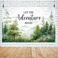 thumbnail image 3 of Fondo para baby shower con temática de aventura, Let The Adventure Start, fondo para fotografía, decoración para baby shower con temática de aventura en la montaña y el desierto, pancarta para fiesta, 3 of 3