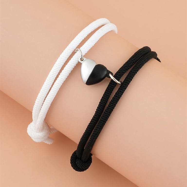 2pcs Stainless Steel Magnetic Clasp For Leather Rope Bracelet