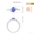 thumbnail image 4 of Angara Natural 0.8 Ct. Tanzanite with Diamond Classic Ring in 14K White Gold for Women (Ring Size: 3), 4 of 9