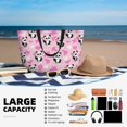 thumbnail image 5 of Pofeuu Funny Panda Draws A Heart Print Beach Bag,Waterproof Sandproof Beach Tote Bag, Large Capacity Foldable Beach Bags for Women, 5 of 7