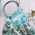 thumbnail image 4 of Eastern Red Contact Lens Case, Cute Mini Portable Travel Set with Mirror, Tweezer, Stick, Solution Bottle Holder, Leakproof Container, L, R Indicated, Rose Gold, 4 of 8